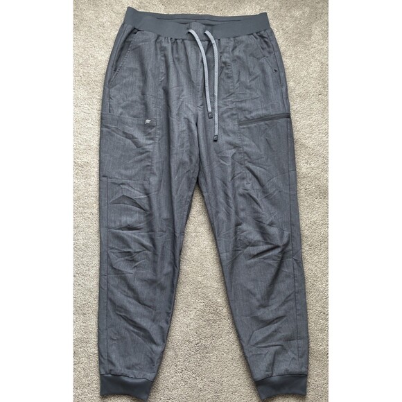 Fabletics Scrub Jogger Pants Womens Large High Rise On-Call Gray Nurse Medical - Picture 1 of 5